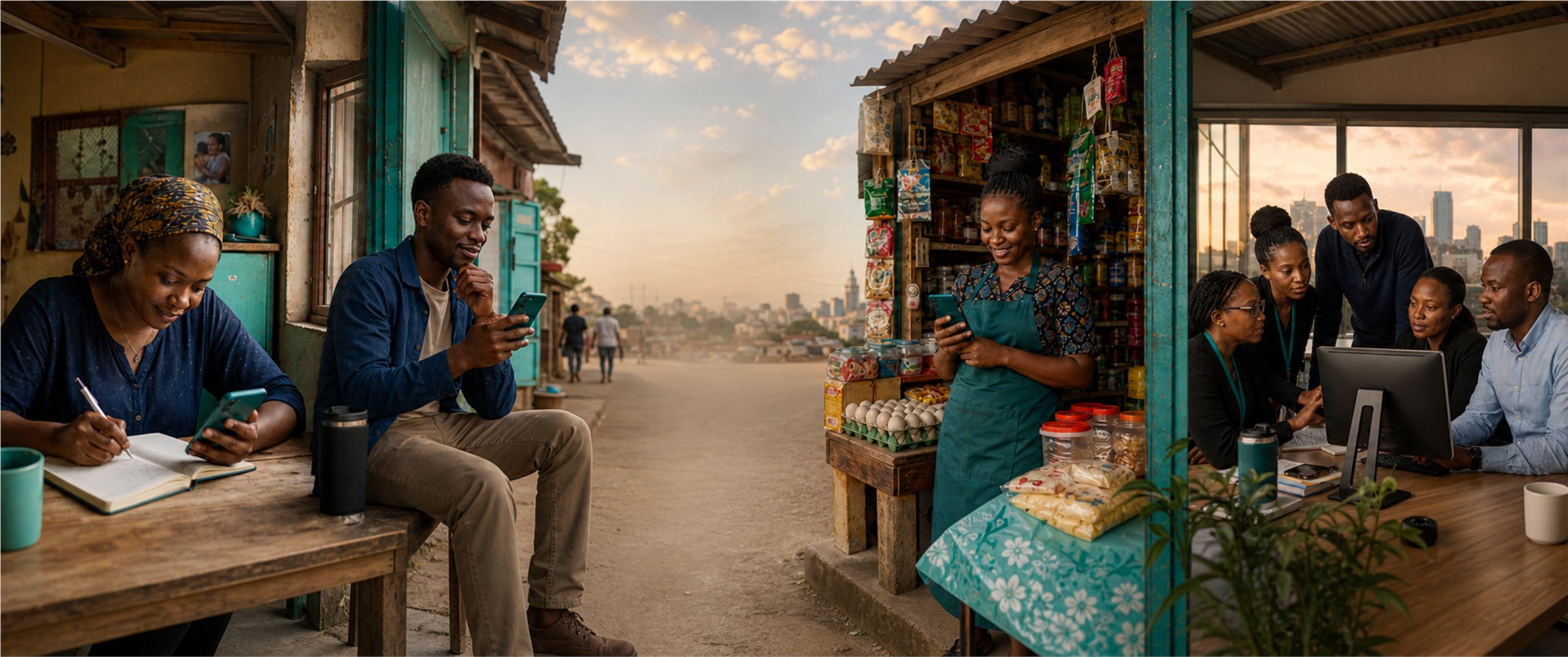 People across learning, commerce and operator operations using trusted digital services